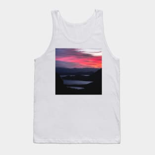 Sky Bright with Pink Red Color Before Sunrise Tank Top